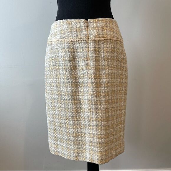 Ann Taylor Loft Yellow Tweed Skirt - Picture 5 of 7